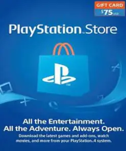 PlayStation Gift Card – 75$ US (DIGITAL CODE)