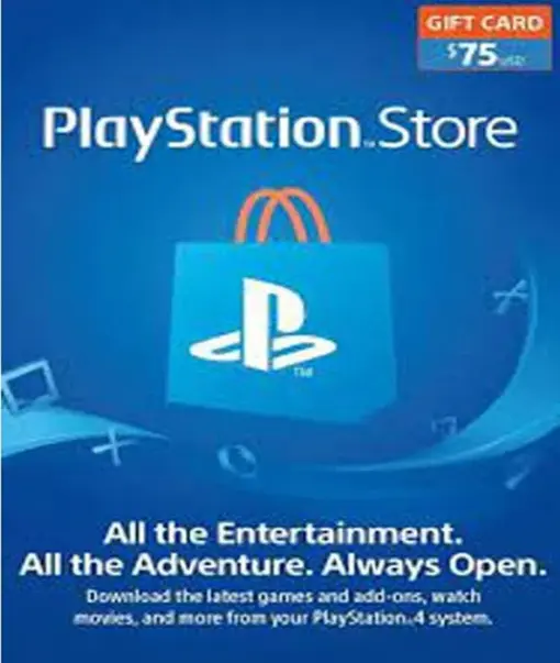 PlayStation Gift Card – 75$ US (DIGITAL CODE)